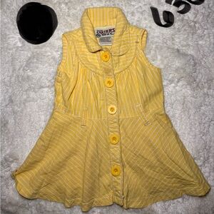 Carter's Yellow Striped Button-Up Dress